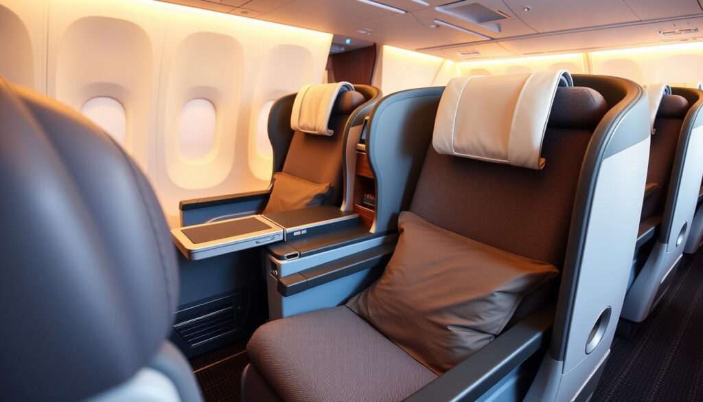 premium economy seat comfort